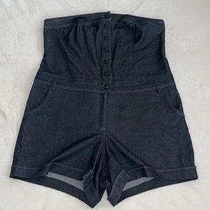 Torrid Dark Denim shorts romper sleeveless style P25415 Sz20 Excellent Condition